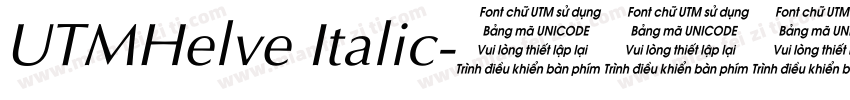 UTMHelve Italic字体转换